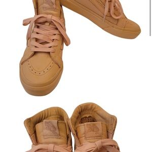 Vans sk8 hi top nude shoes